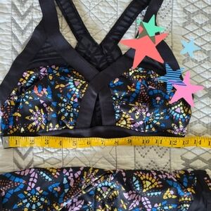 Matching Set Free People Movement Geometric Leggings & Top Size M